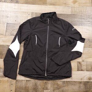 NVO Black White Full Zip Windbreaker Jacket Women’s Medium Nivo